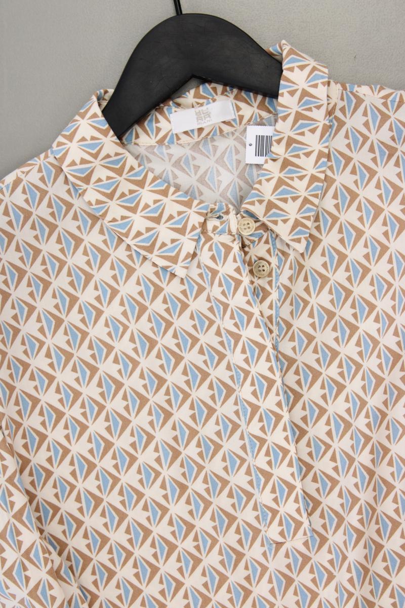Riani Langarmkleid Gr. 40 geometrisches Muster neuwertig creme aus Viskose