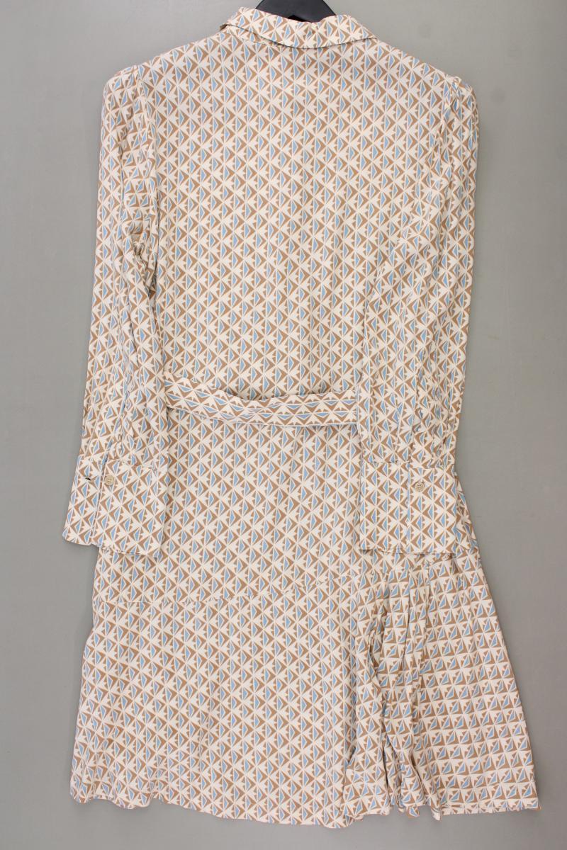 Riani Langarmkleid Gr. 40 geometrisches Muster neuwertig creme aus Viskose