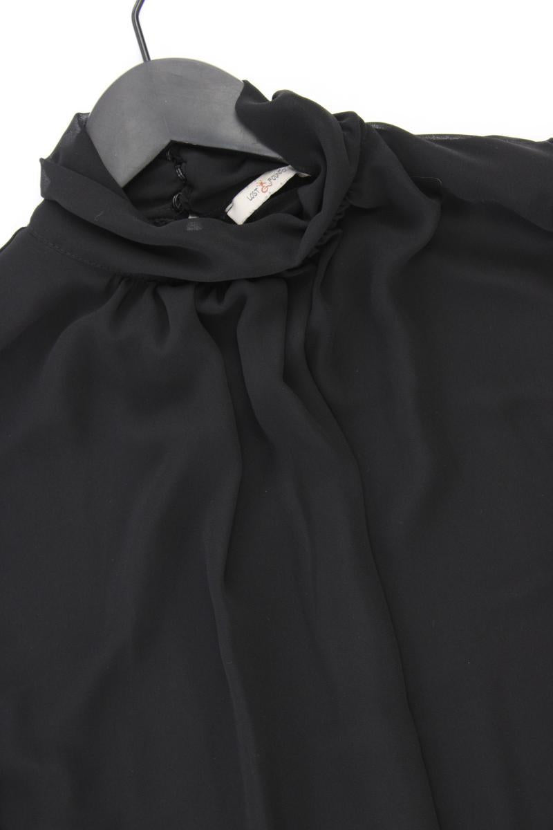 Chiffonbluse Gr. M Langarm schwarz aus Polyester