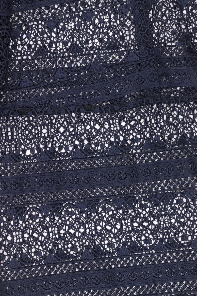 Mexx Spitzenkleid Gr. 40 mit Blumenmuster 3/4 Ärmel blau aus Polyester