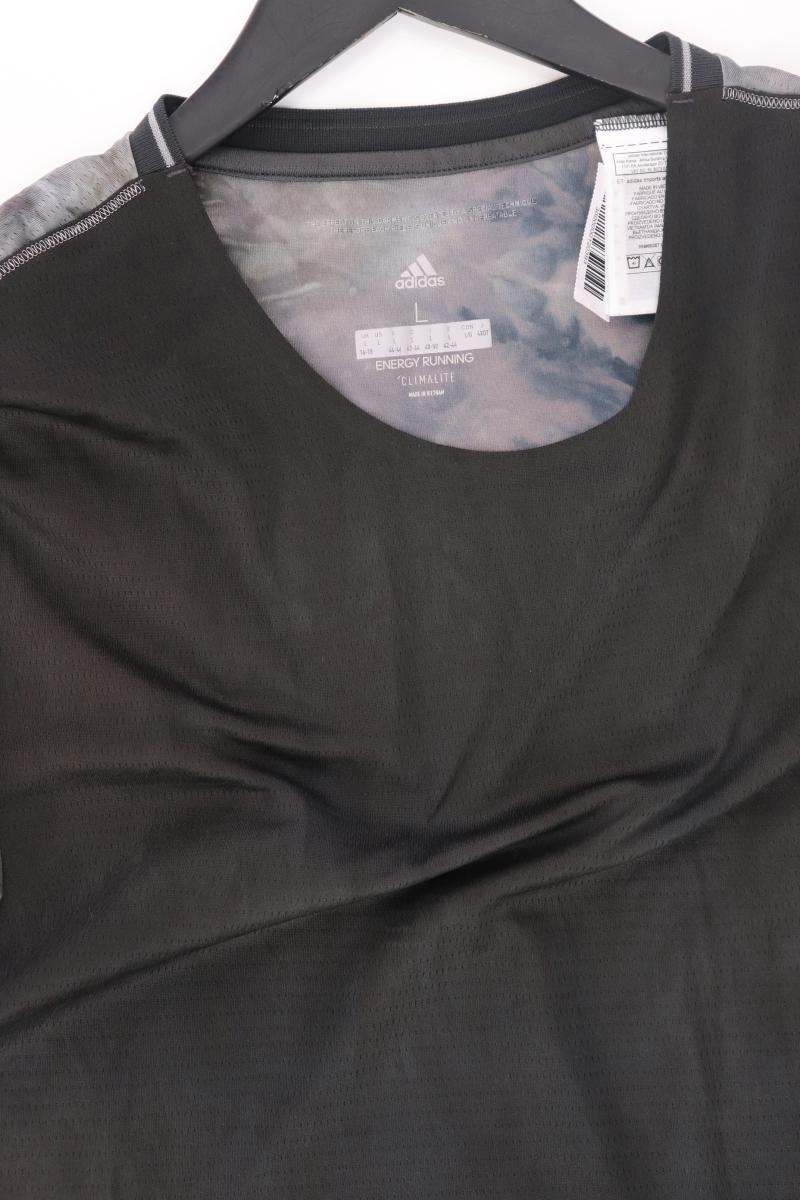 Adidas Sportshirt Gr. L Kurzarm grün aus Polyester