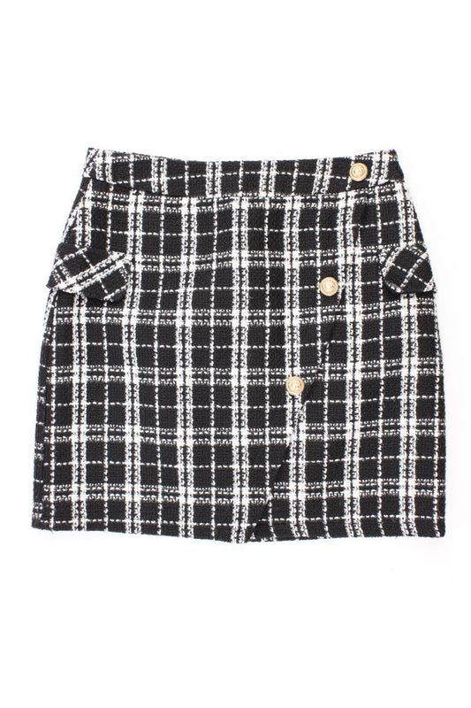 Drole de copine Bouclé Rock Gr. M schwarz aus Polyester