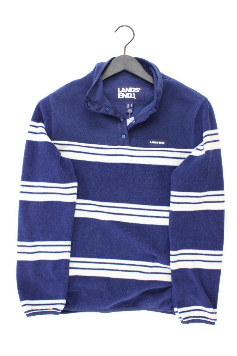 Lands' End Fleecepullover Gr. M gestreift blau aus Polyester