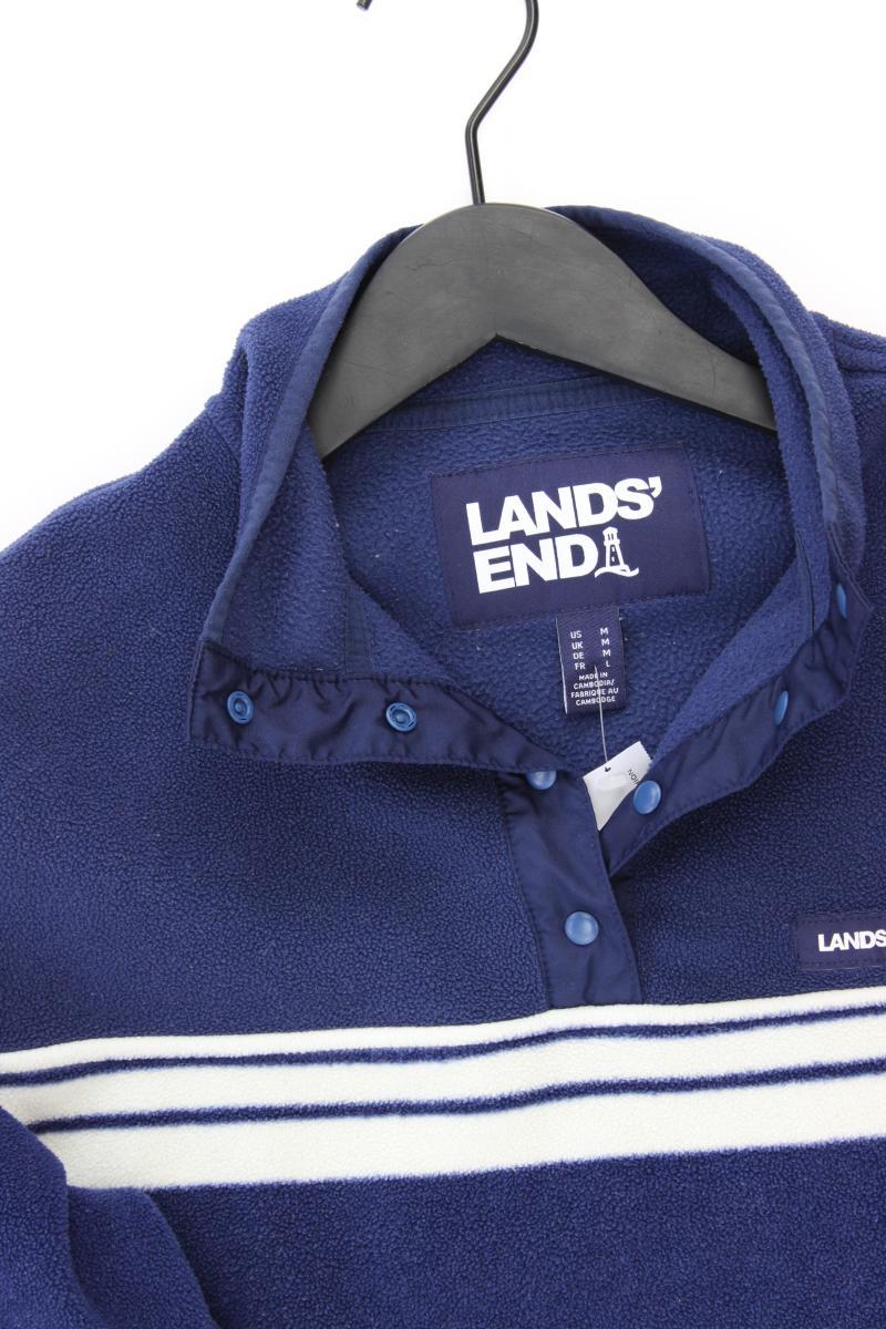 Lands' End Fleecepullover Gr. M gestreift blau aus Polyester