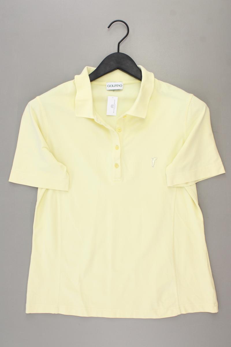 Golfino Poloshirt Gr. 42 neuwertig Kurzarm gelb aus Polyamid
