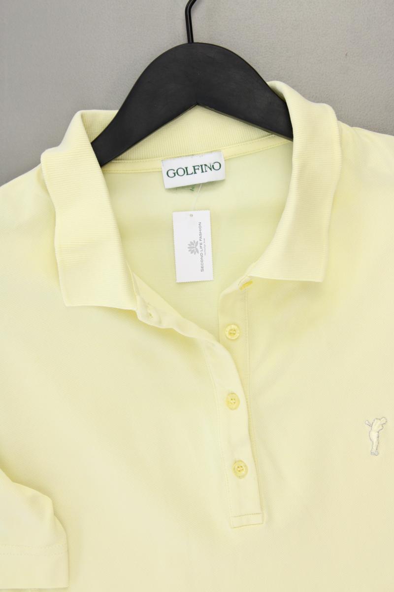 Golfino Poloshirt Gr. 42 neuwertig Kurzarm gelb aus Polyamid