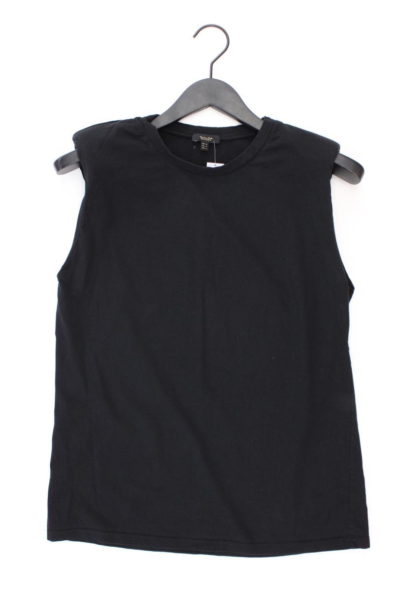 Massimo Dutti Top mit Schulterpolstern Gr. M schwarz aus Baumwolle