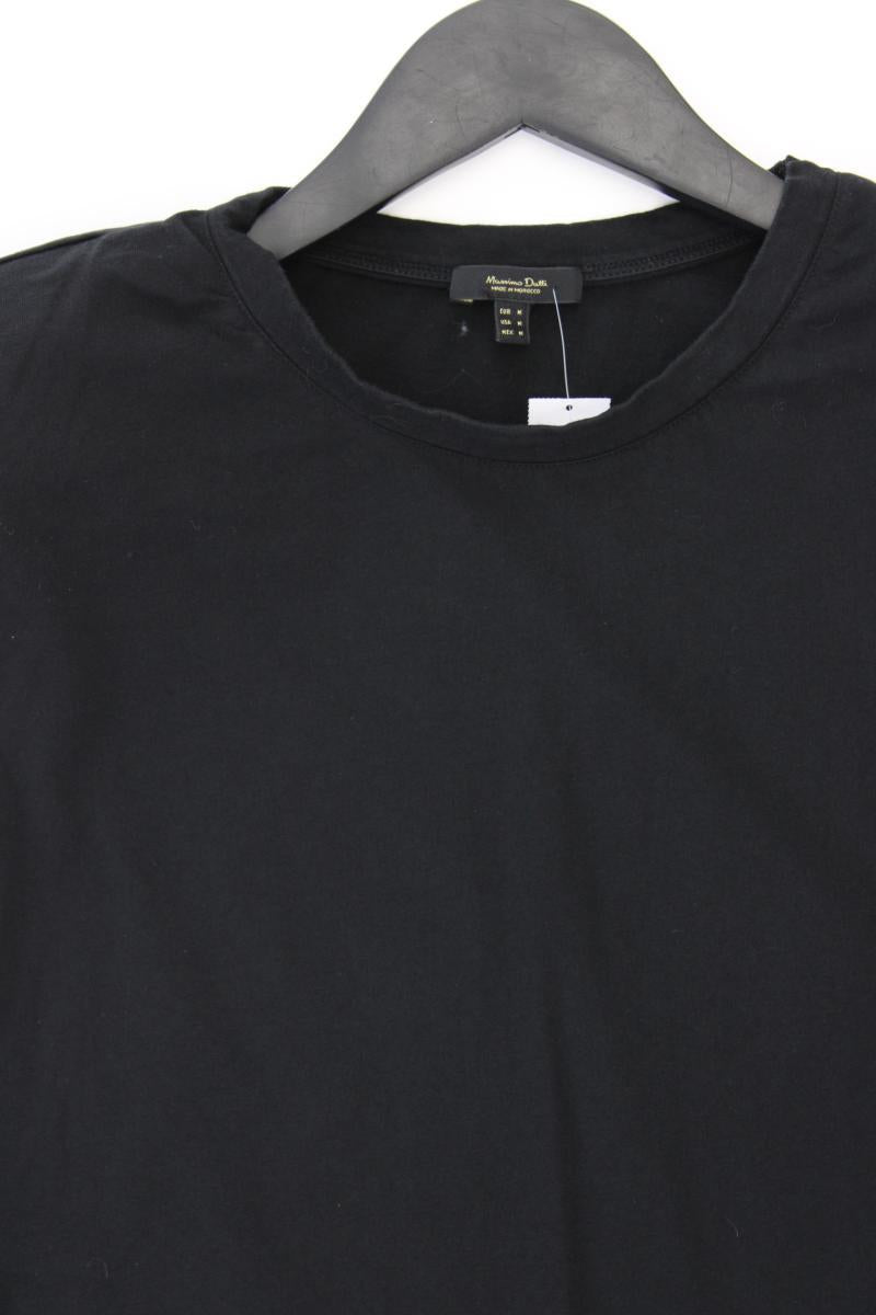 Massimo Dutti Top mit Schulterpolstern Gr. M schwarz aus Baumwolle