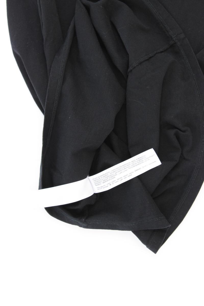 Massimo Dutti Top mit Schulterpolstern Gr. M schwarz aus Baumwolle