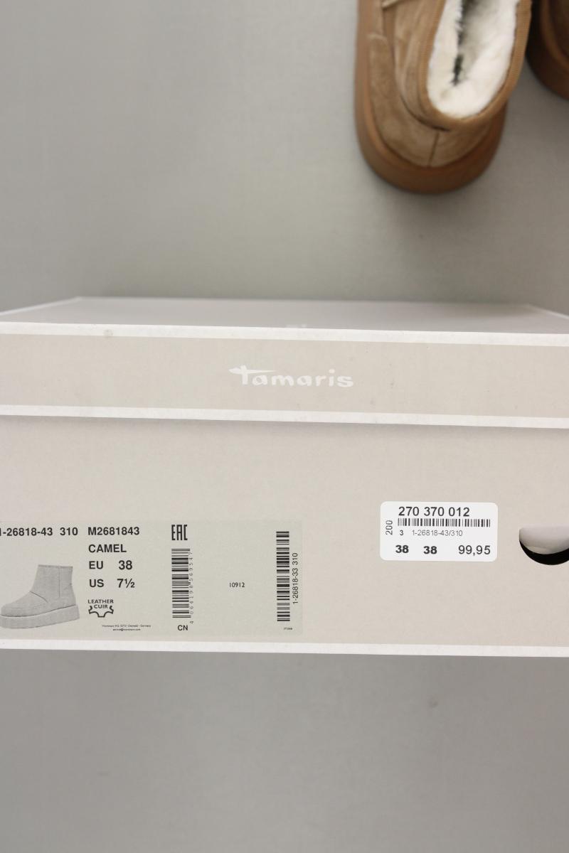 Tamaris Stiefeletten Gr. 38 Neupreis: 99,95€! braun aus Leder