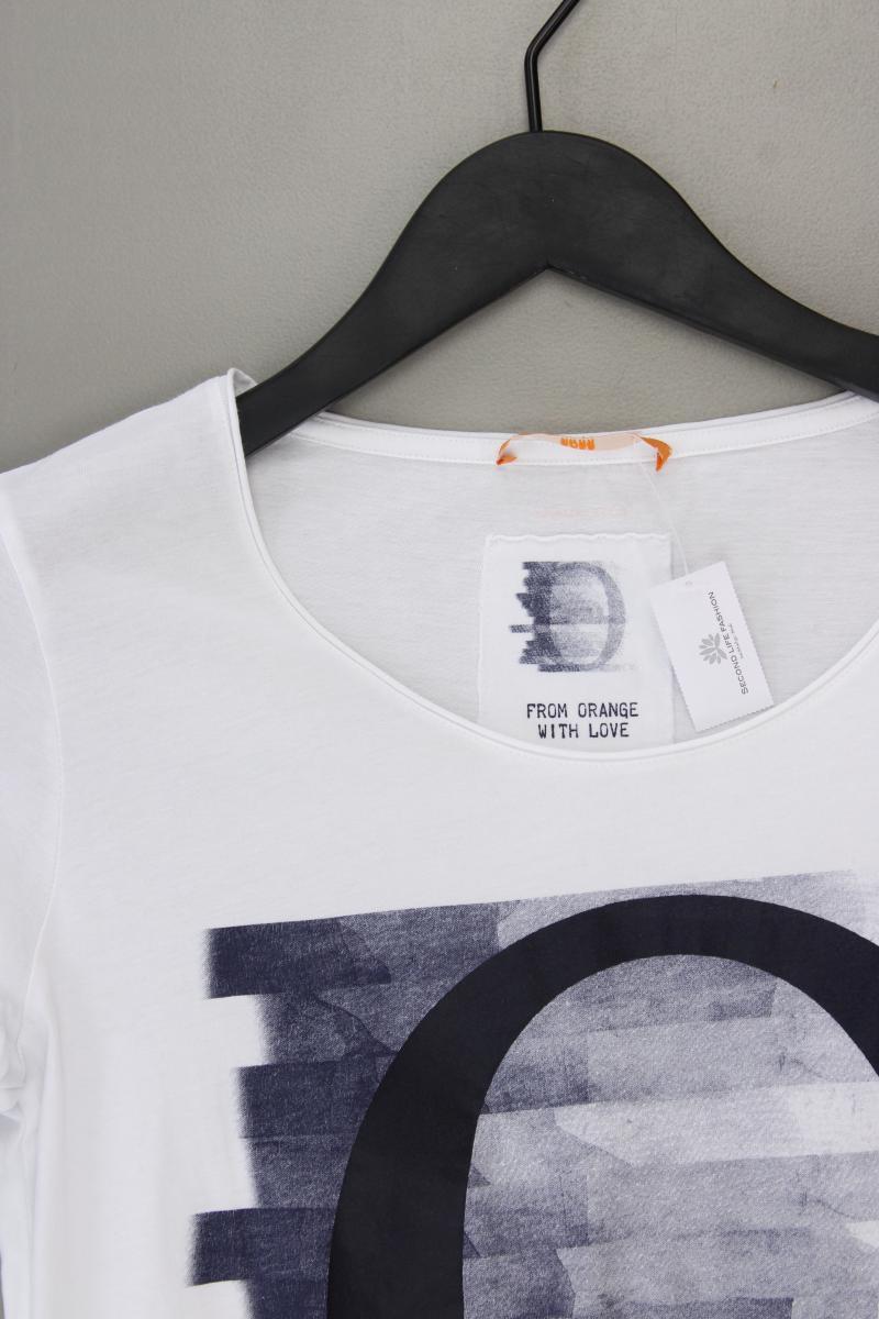 BOSS Orange Printshirt Gr. S Kurzarm weiß