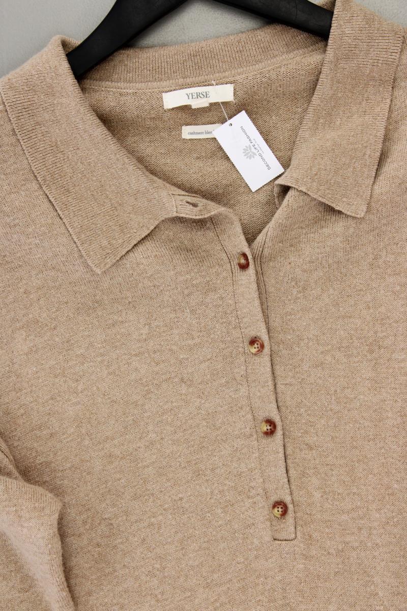 Verse Langarmkleid Gr. XL braun aus Viskose
