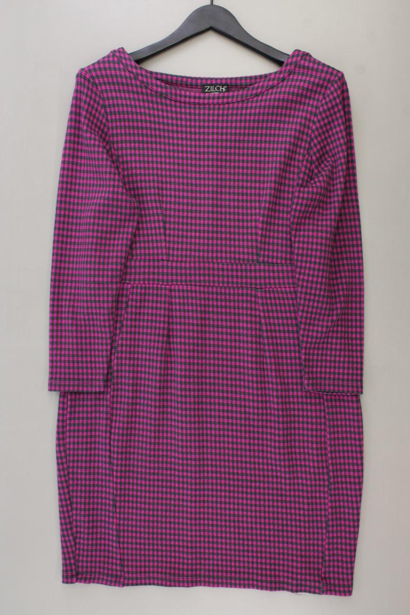 Zilch Amsterdam Langarmkleid Gr. L hahnentritt lila aus Baumwolle