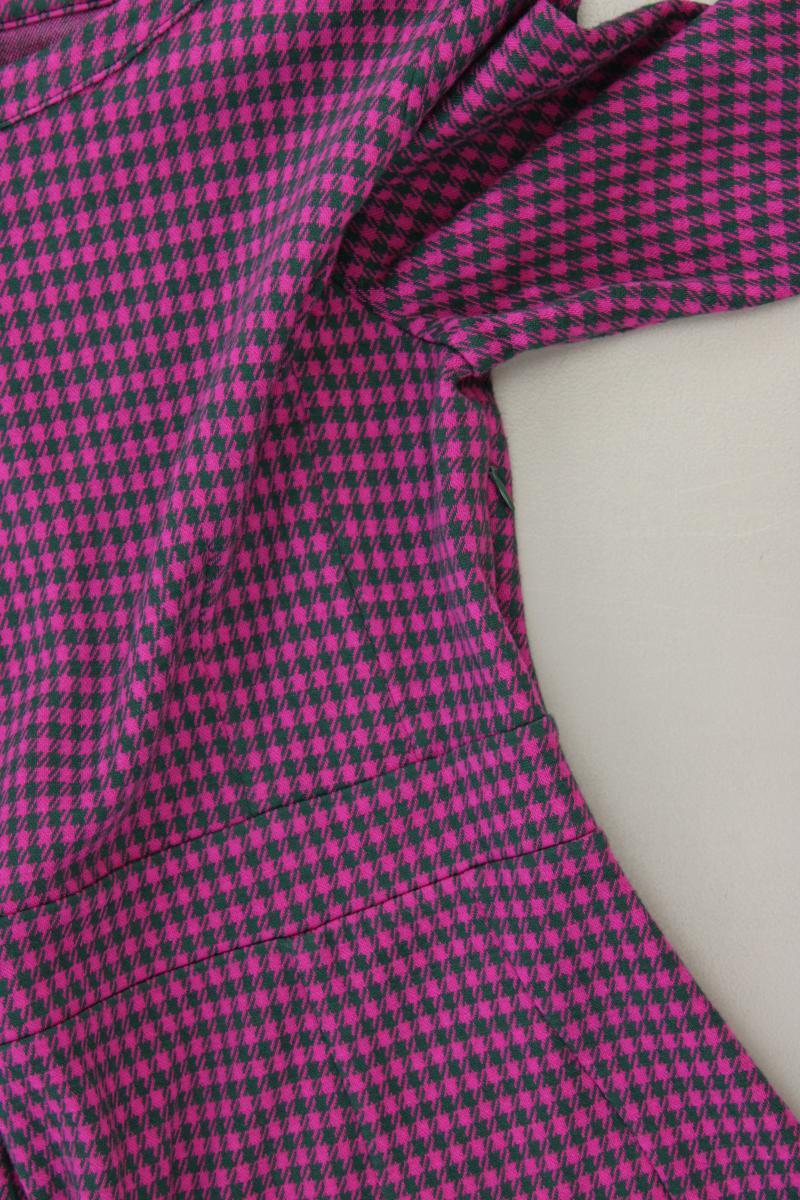 Zilch Amsterdam Langarmkleid Gr. L hahnentritt lila aus Baumwolle