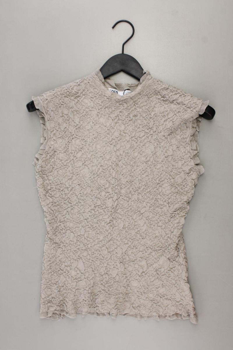 Zara T-Shirt Gr. M Kurzarm grau aus Viskose