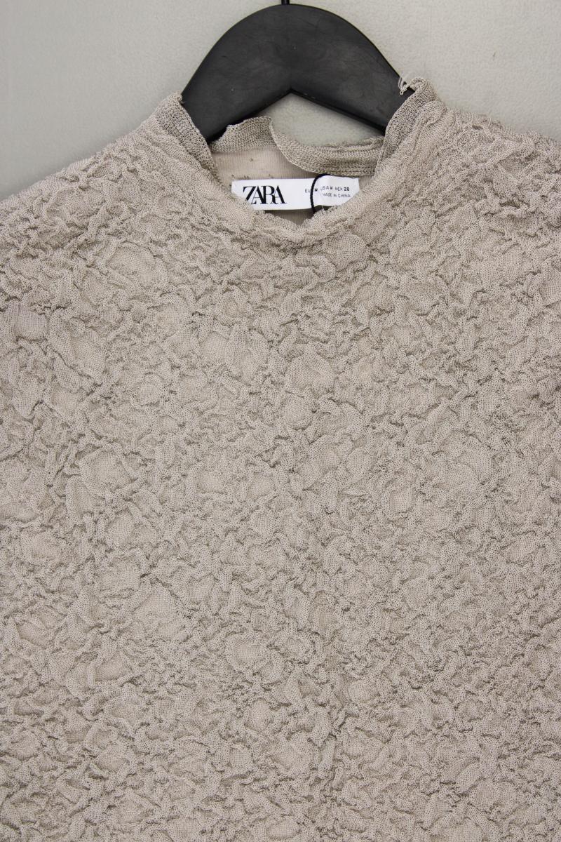 Zara T-Shirt Gr. M Kurzarm grau aus Viskose