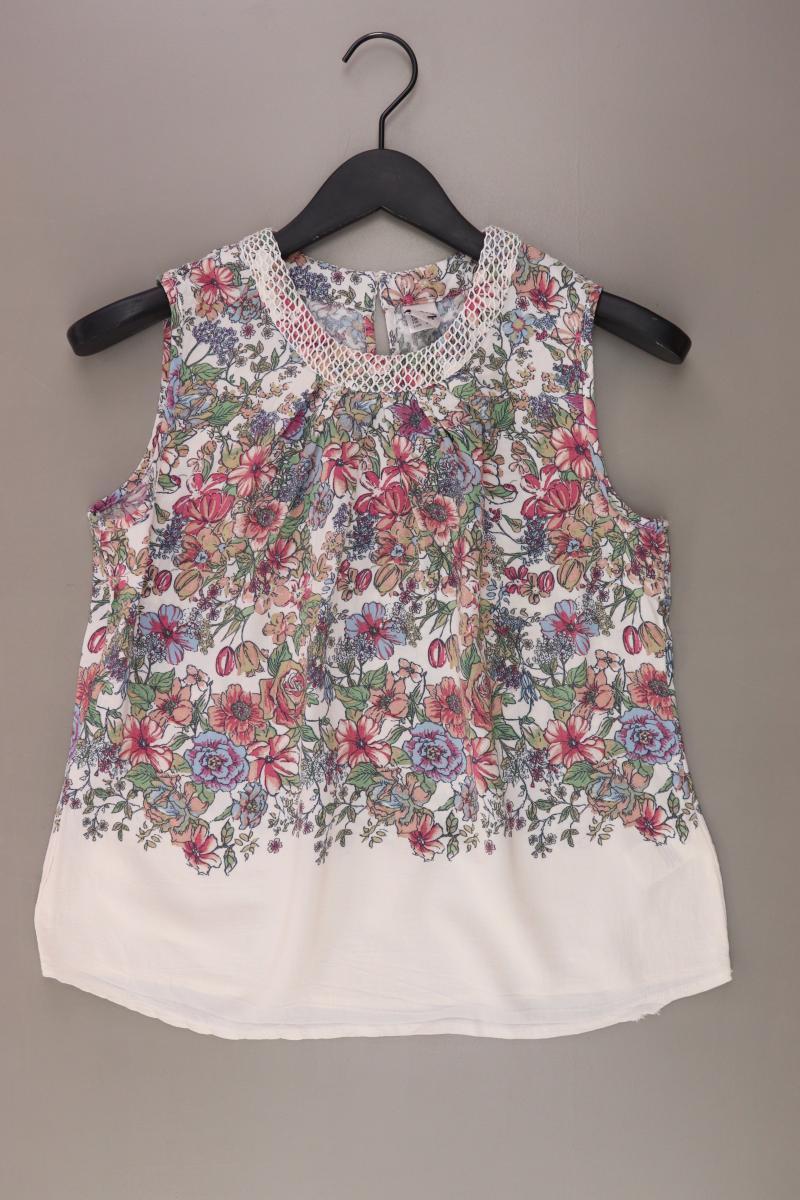 Heine Ärmellose Bluse Gr. 42 mit Blumenmuster mehrfarbig aus Viskose