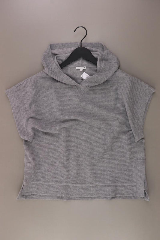 Tom Tailor Kapuzenshirt Gr. M Kurzarm grau aus Polyester