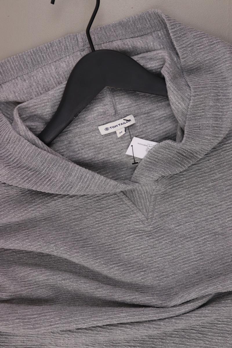 Tom Tailor Kapuzenshirt Gr. M Kurzarm grau aus Polyester