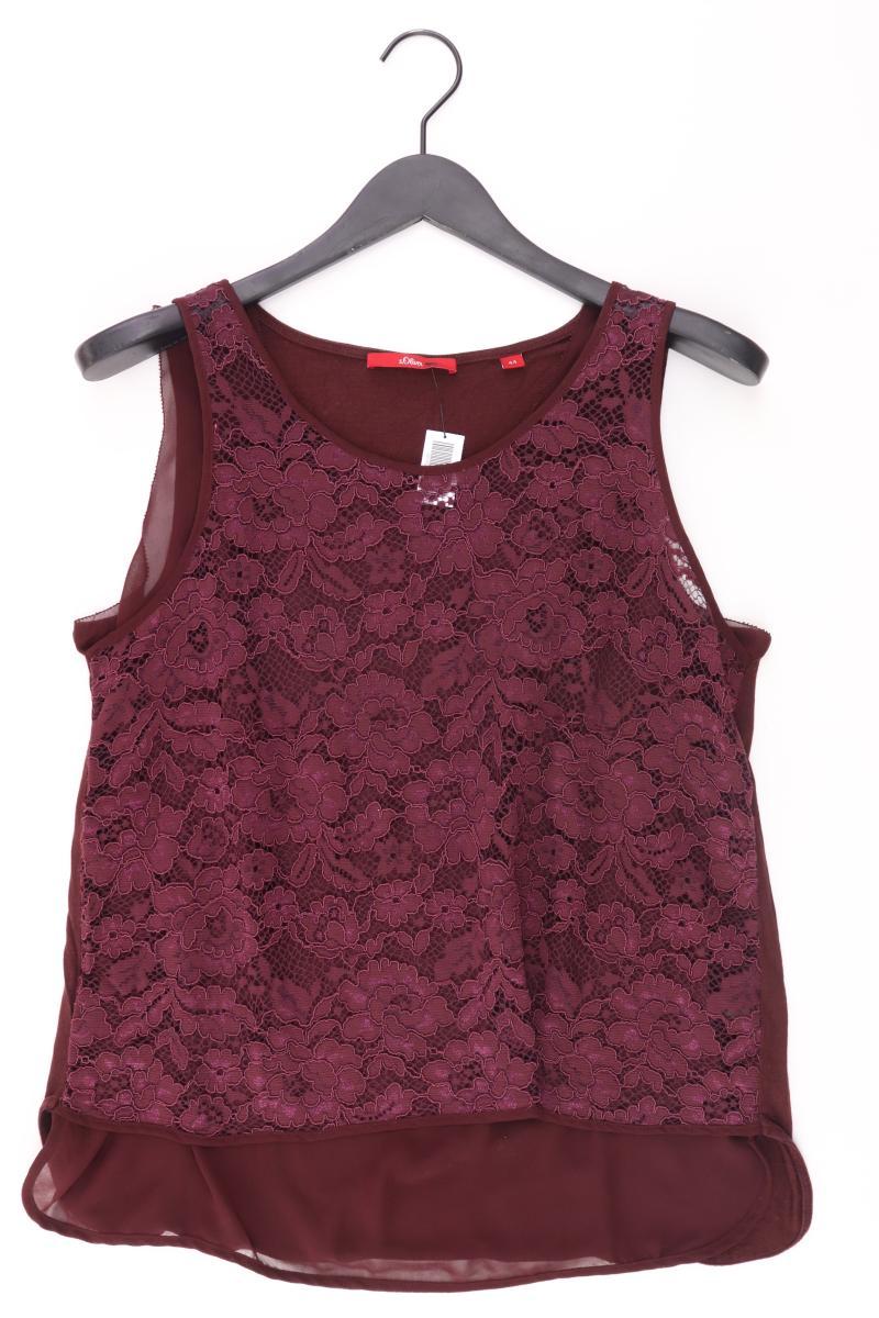 s.Oliver Spitzentop Gr. 44 mit Blumenmuster rot aus Viskose