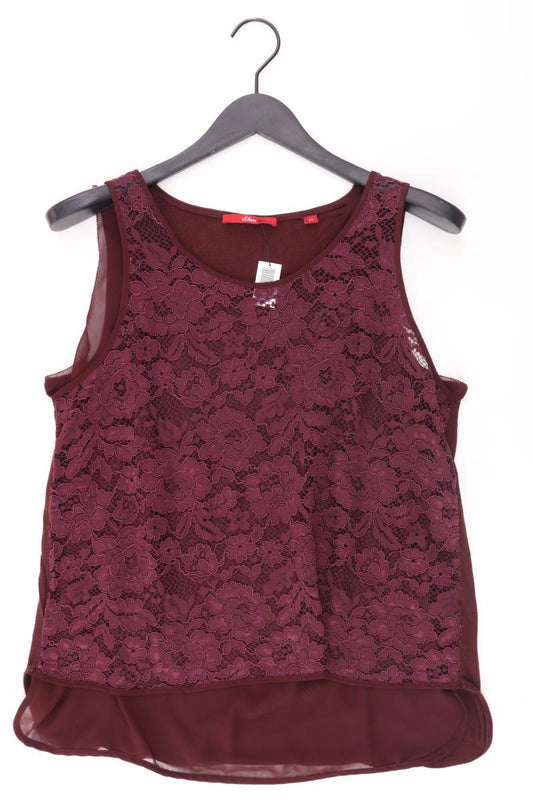 s.Oliver Spitzentop Gr. 44 mit Blumenmuster rot aus Viskose