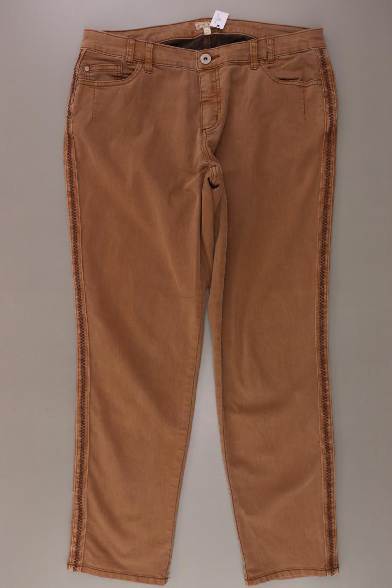 Gina Laura Hose Gr. Kurzgröße 22 braun aus Baumwolle