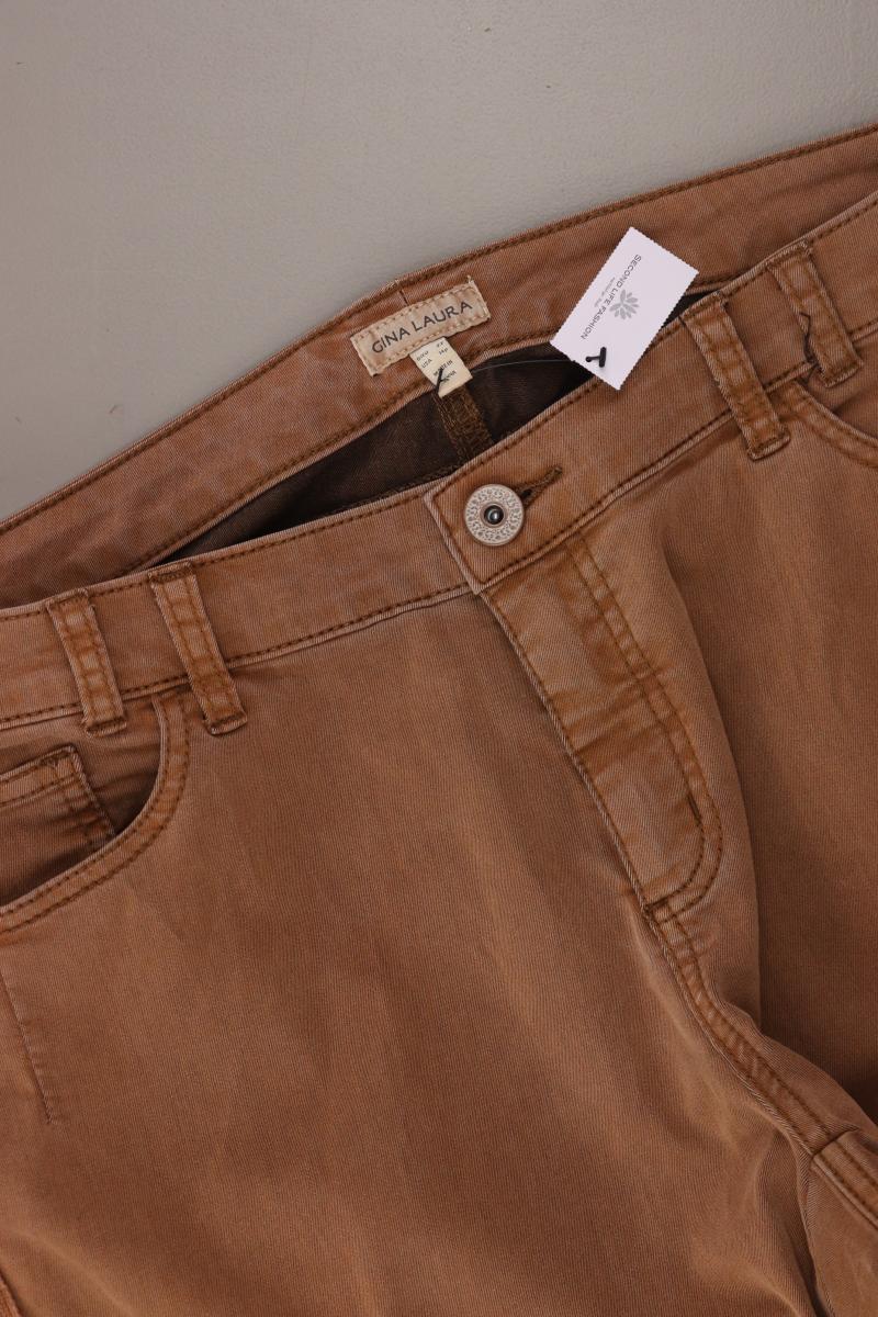 Gina Laura Hose Gr. Kurzgröße 22 braun aus Baumwolle