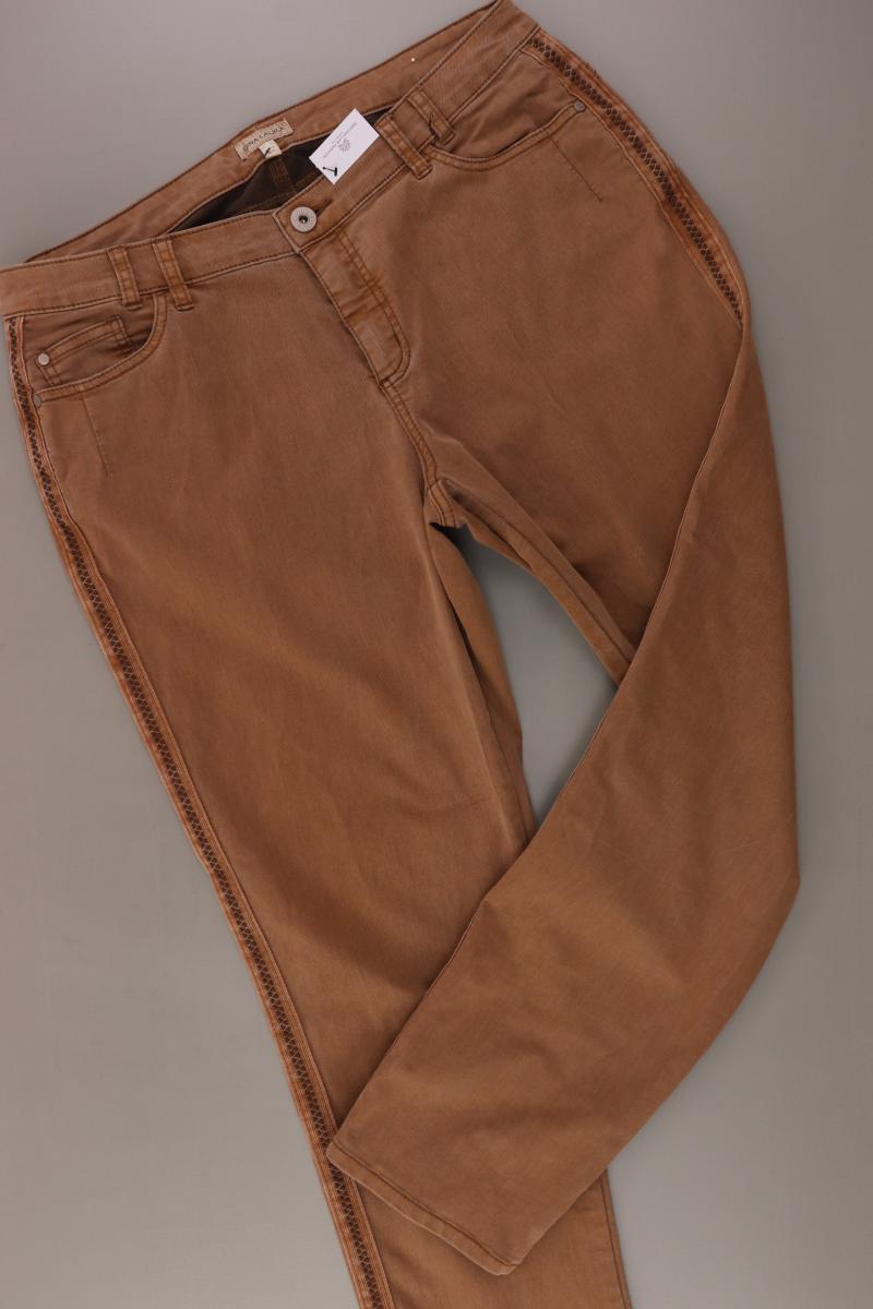 Gina Laura Hose Gr. Kurzgröße 22 braun aus Baumwolle