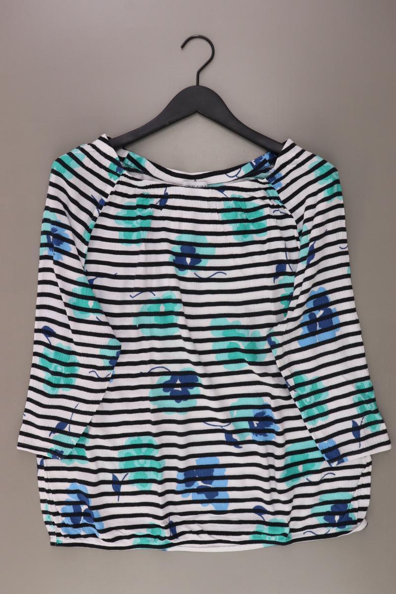 Gina Laura Oversize-Bluse Gr. XXL gestreift 3/4 Ärmel mehrfarbig aus Viskose