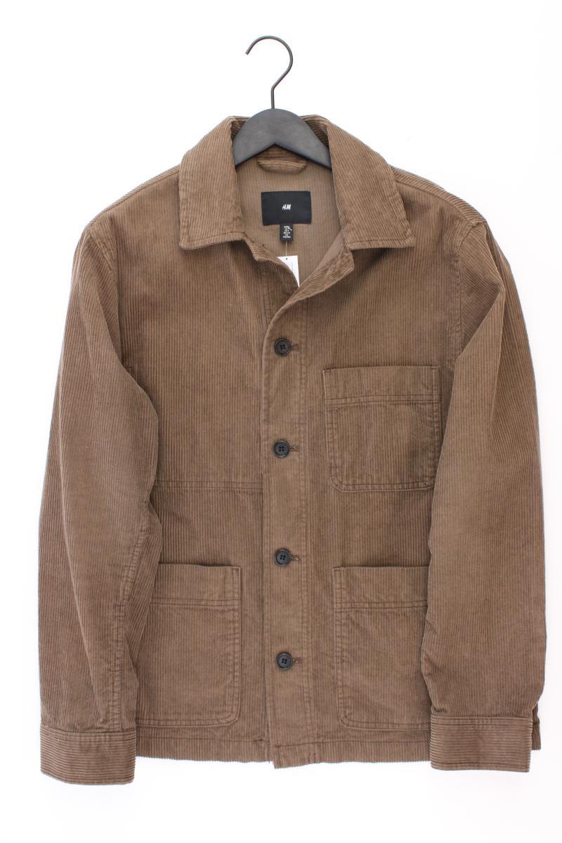 H&M Cordjacke für Herren Gr. S braun aus Baumwolle