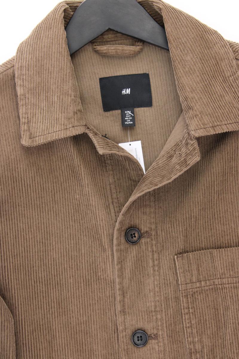 H&M Cordjacke für Herren Gr. S braun aus Baumwolle