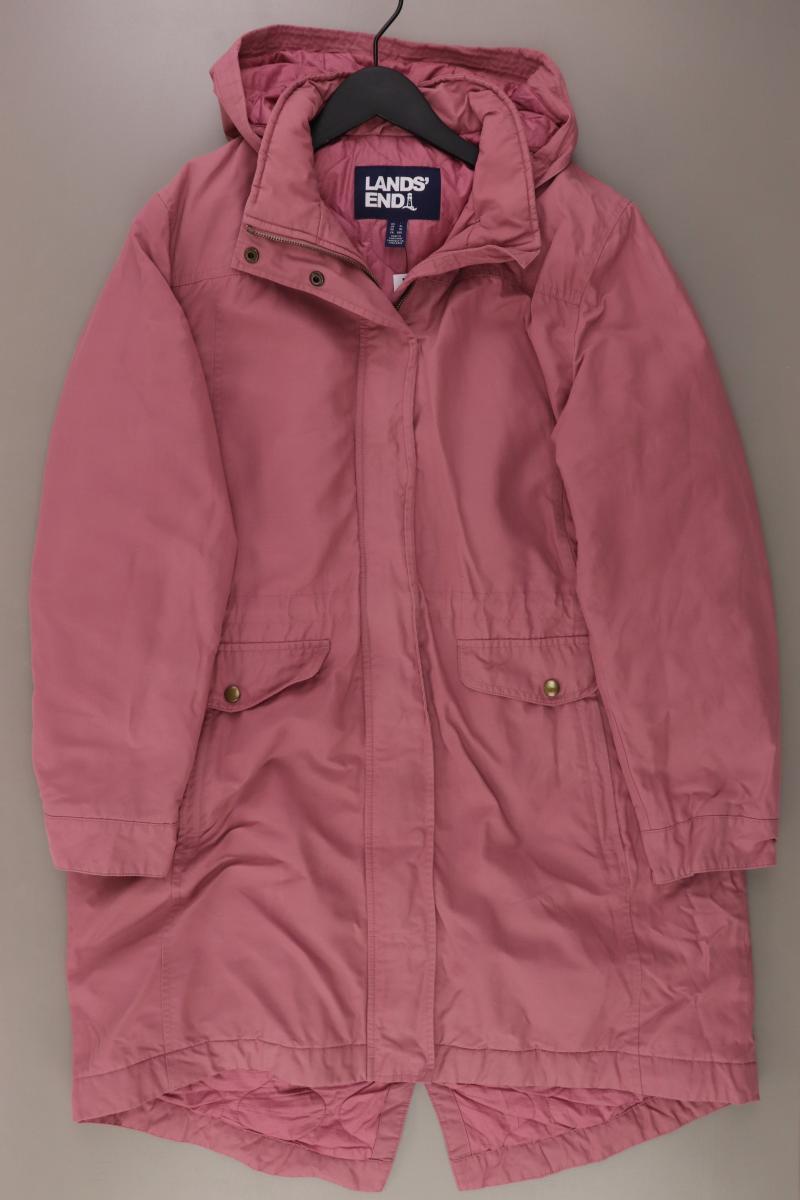 Lands' End Kapuzenmantel Gr. XL rosa aus Baumwolle