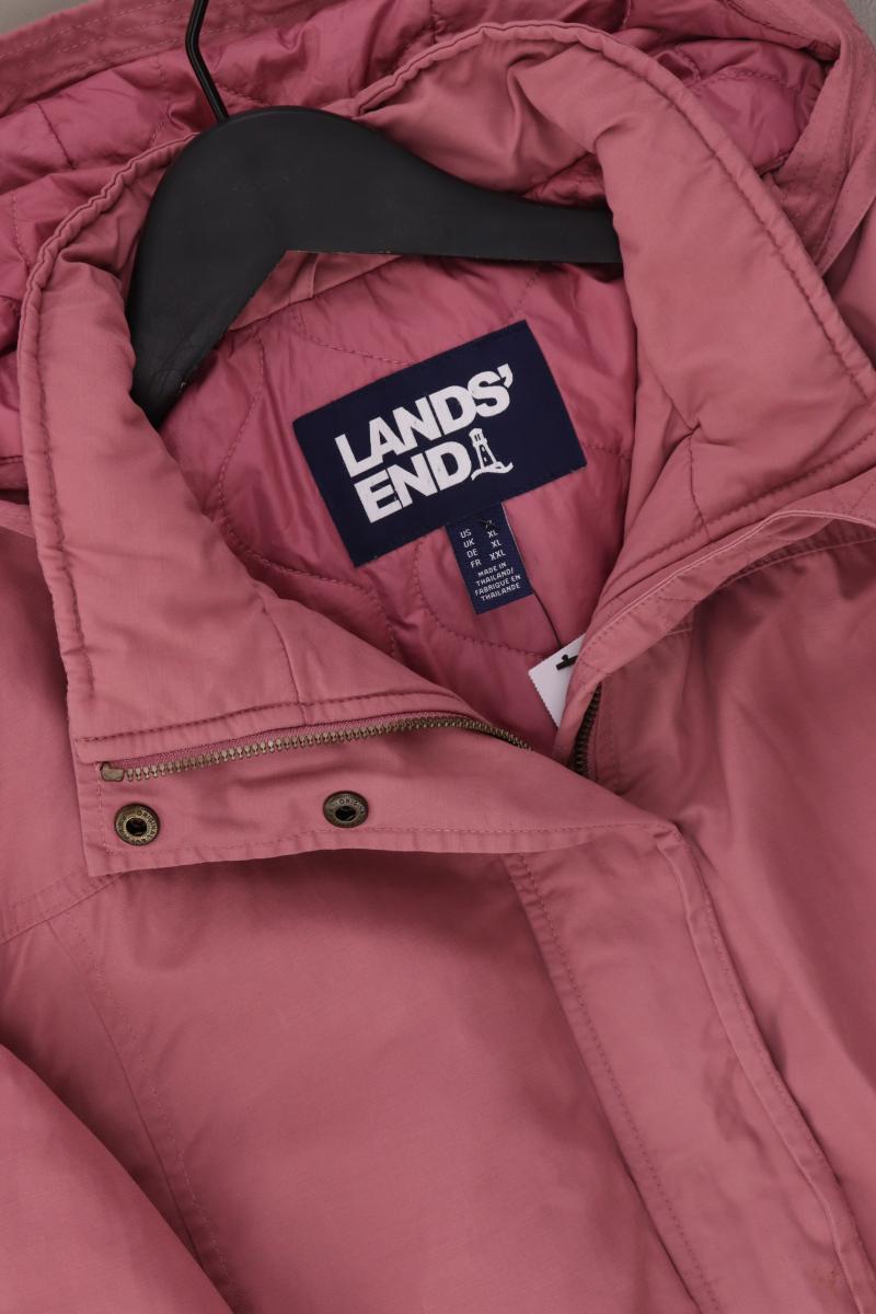 Lands' End Kapuzenmantel Gr. XL rosa aus Baumwolle