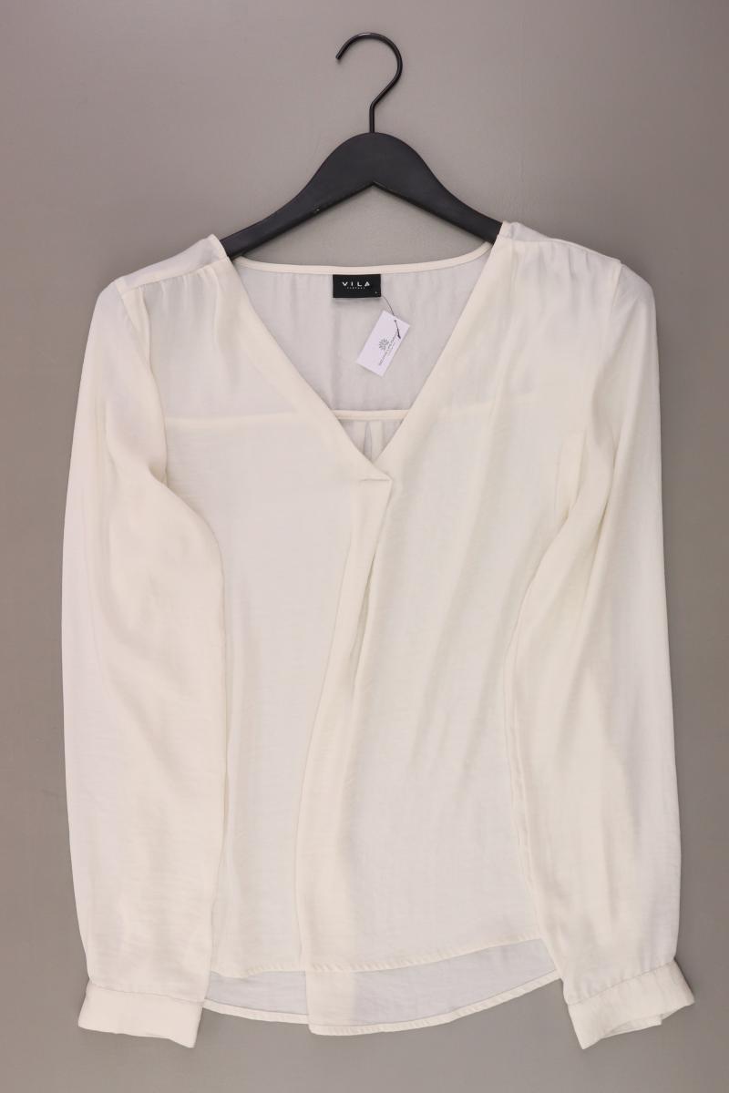 Vila Langarmbluse Gr. L weiß aus Polyester