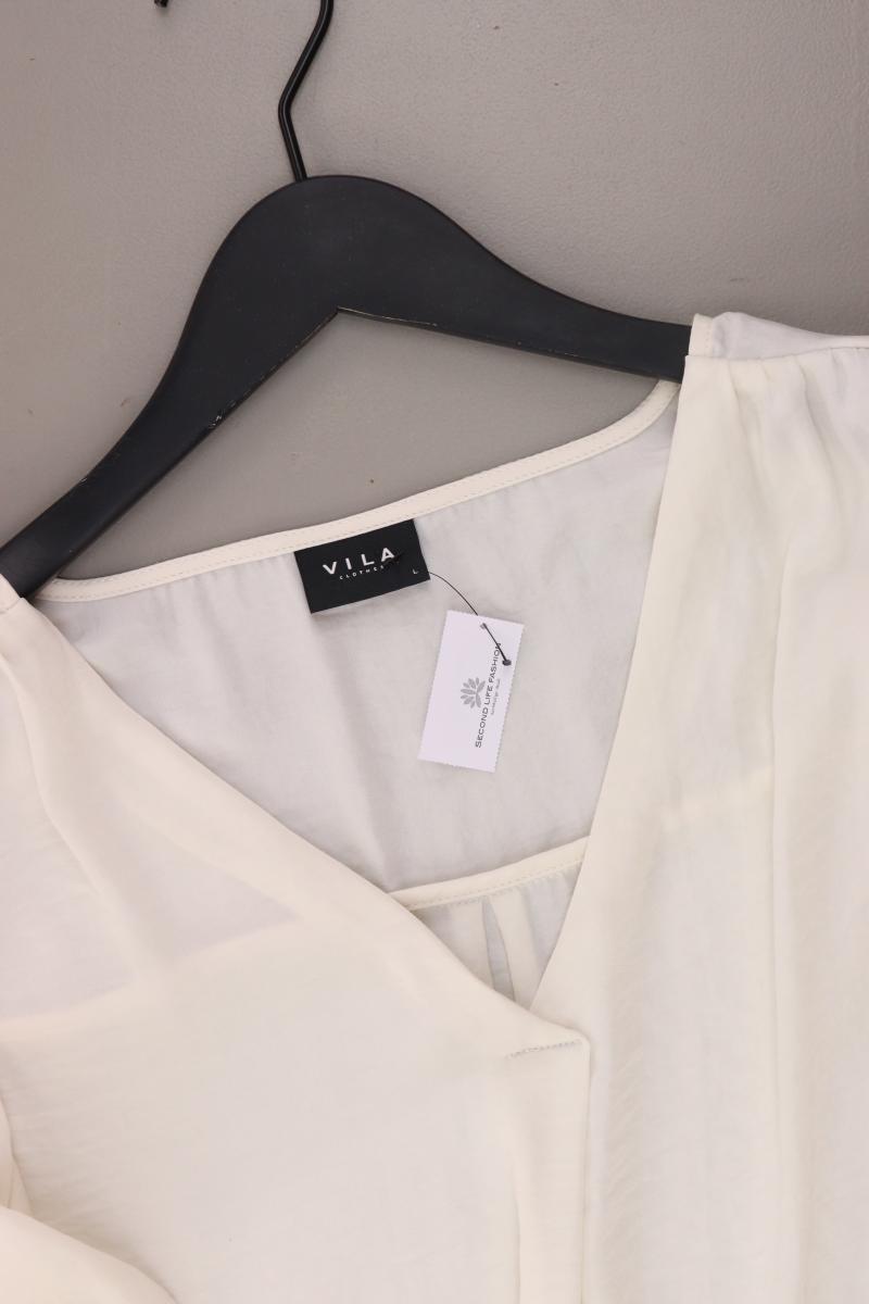 Vila Langarmbluse Gr. L weiß aus Polyester