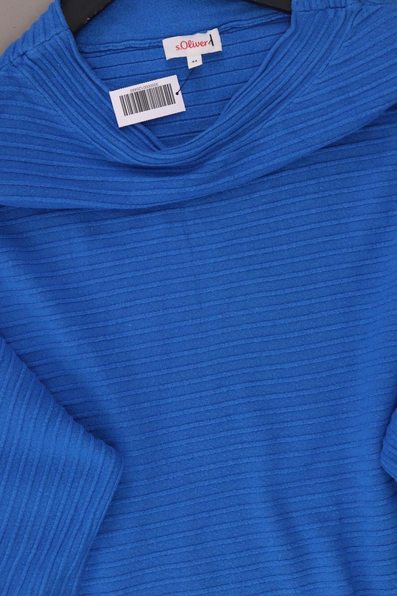 s.Oliver Feinstrickpullover Gr. 44 blau aus Viskose