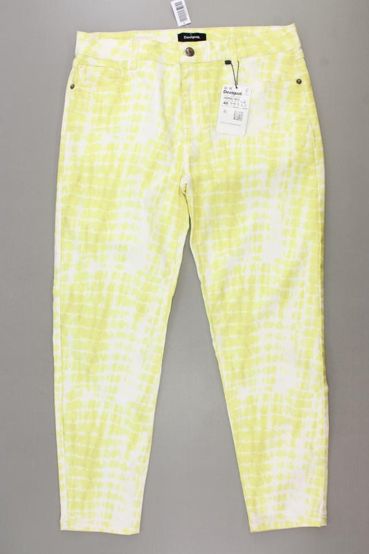 Desigual Hose Gr. 44 mit Batikmuster neu mit Etikett gelb aus Baumwolle