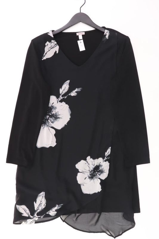 Alba Moda Langarmkleid Gr. 46 mit Blumenmuster schwarz aus Polyester