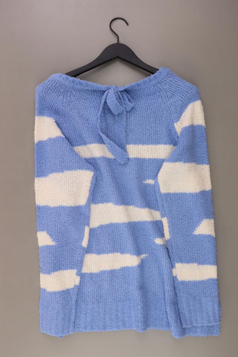 sheego Grobstrickpullover Gr. 44/46 gestreift blau aus Polyacryl