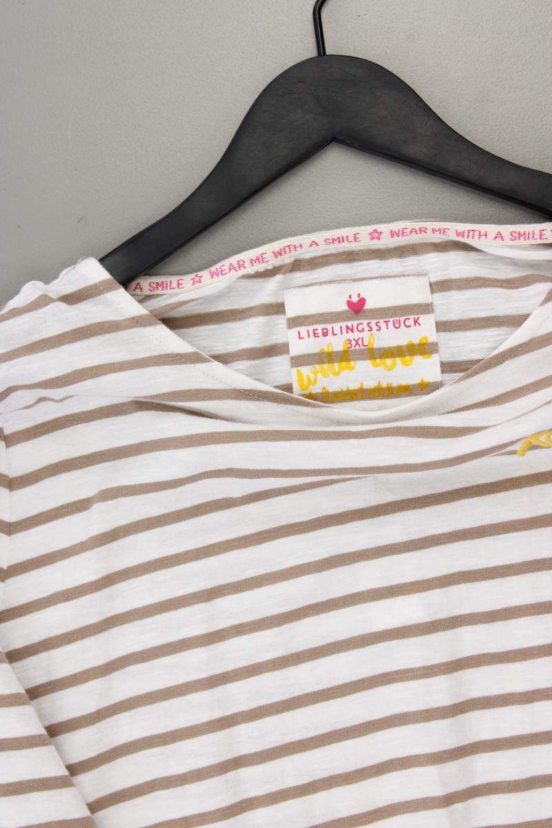Lieblingsstück Ringelshirt Gr. XXXL gestreift Langarm braun aus Baumwolle