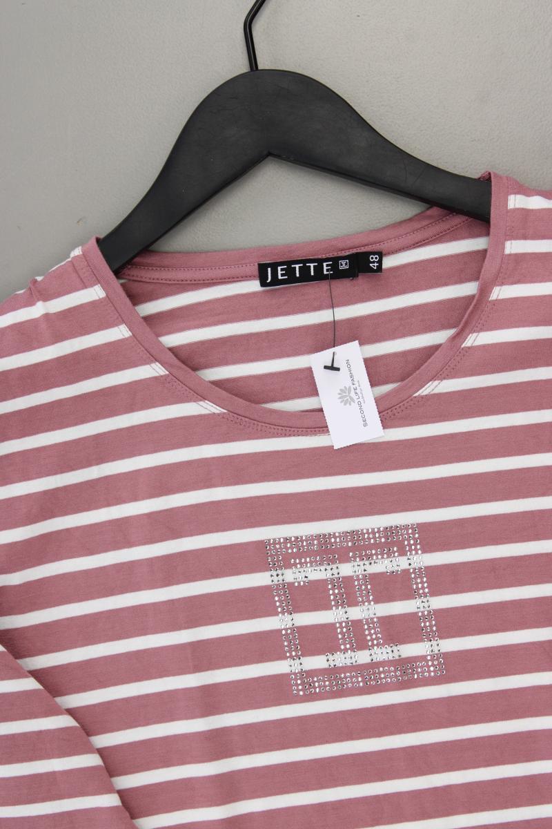 Jette Ringelshirt Gr. 48 gestreift 3/4 Ärmel rosa aus Viskose