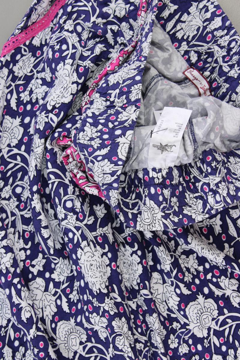 sheego Stoffhose Gr. 46 mit Blumenmuster blau aus Viskose