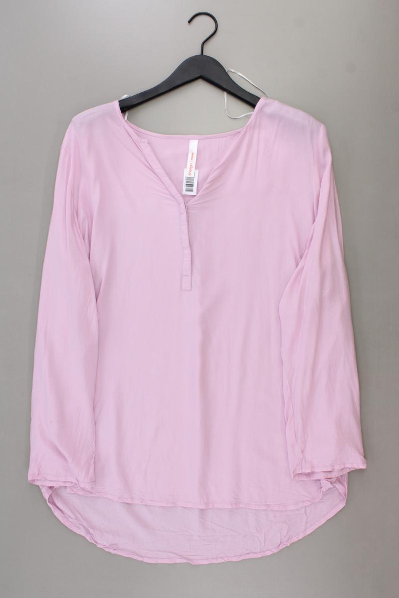 sheego Langarmbluse Gr. 48 rosa aus Viskose