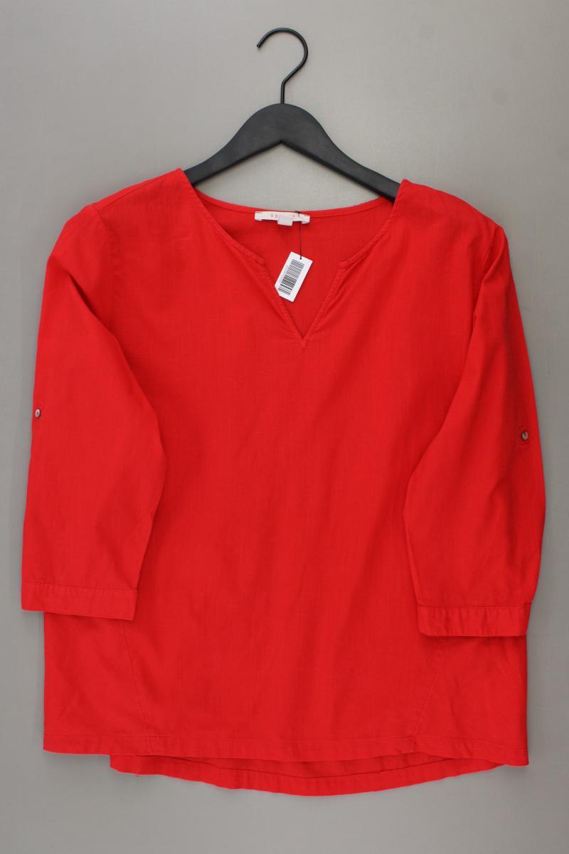 Esprit Oversize-Bluse Gr. 36 neuwertig 3/4 Ärmel rot aus Baumwolle