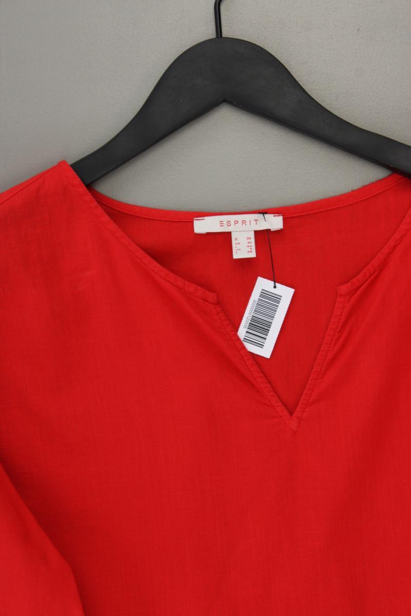 Esprit Oversize-Bluse Gr. 36 neuwertig 3/4 Ärmel rot aus Baumwolle