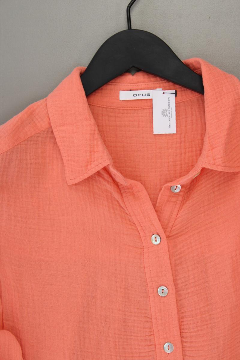 Opus Oversize-Bluse Gr. 36 neuwertig 3/4 Ärmel orange aus Baumwolle