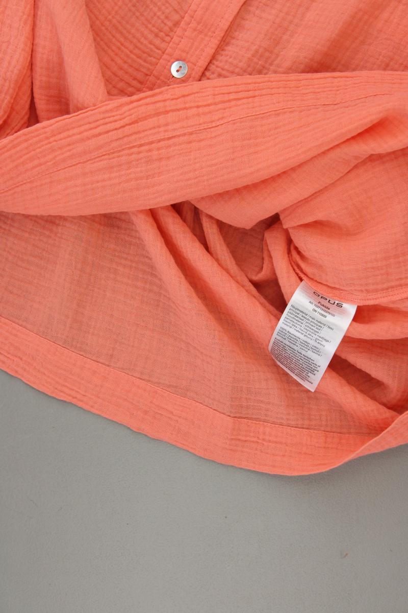 Opus Oversize-Bluse Gr. 36 neuwertig 3/4 Ärmel orange aus Baumwolle