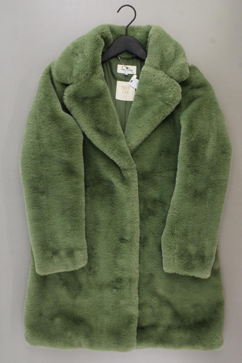 Tom Tailor Kunstfellmantel Gr. S neuwertig grün aus Polyester