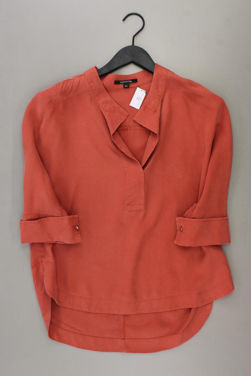 comma, Classic Bluse Gr. 36 3/4 Ärmel orange aus Lyocell