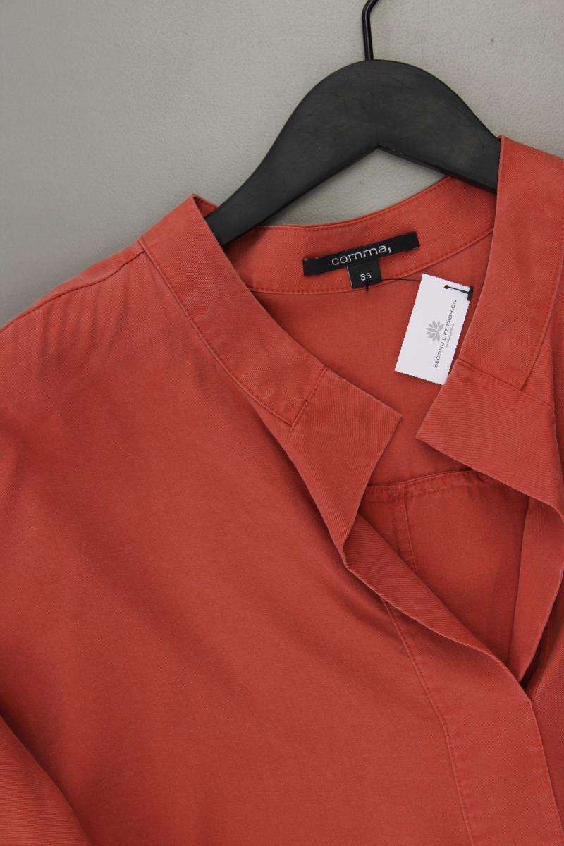 comma, Classic Bluse Gr. 36 3/4 Ärmel orange aus Lyocell
